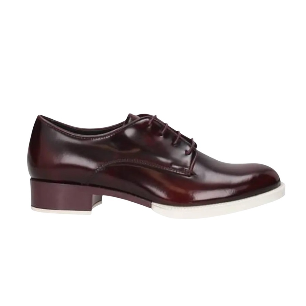 Tod’s Burgundy Patent Leather Lace Up Oxford Shoes Womens Size 6.5 (Eu 36.5)